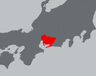 愛知県の位置を示す地図