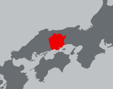 岡山県の位置を示す地図